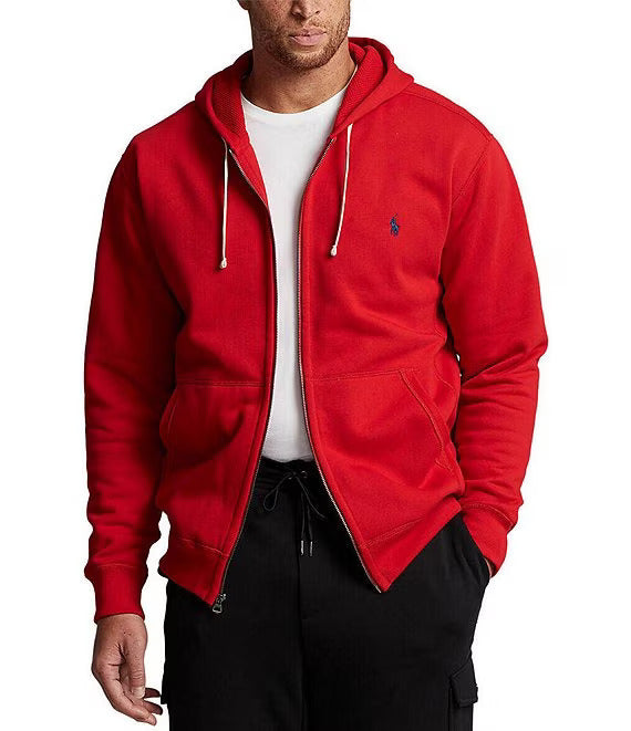 Polo Ralph Lauren Men's Big & Tall Classic Fleece Full-Zip Hoodie  Color RL2000 Red Size 2XLT