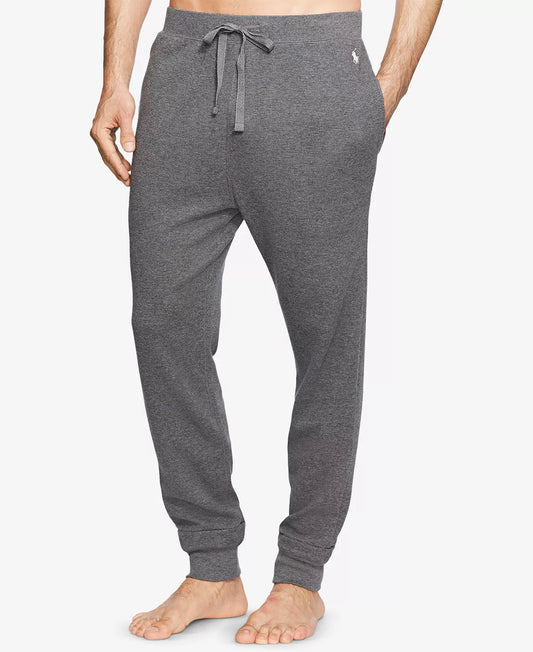 Polo Ralph Lauren Men's Waffle-Knit Sleep Jogger Pants  Color Charcoal Heather Size L