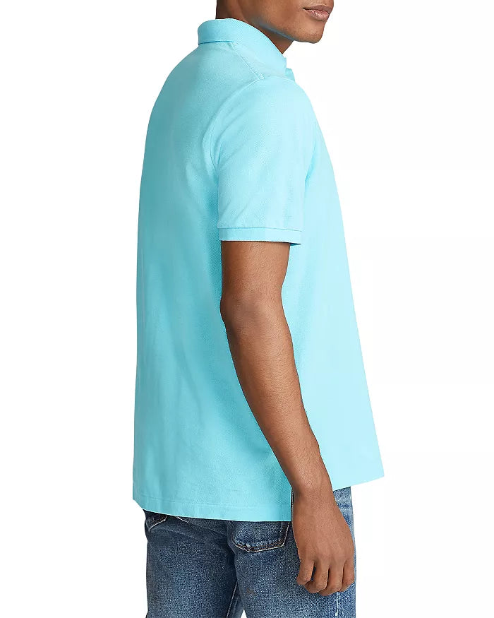 Polo Ralph Lauren Men's Custom Slim-Fit Mesh Polo Shirt  Color French Turquoise Size S