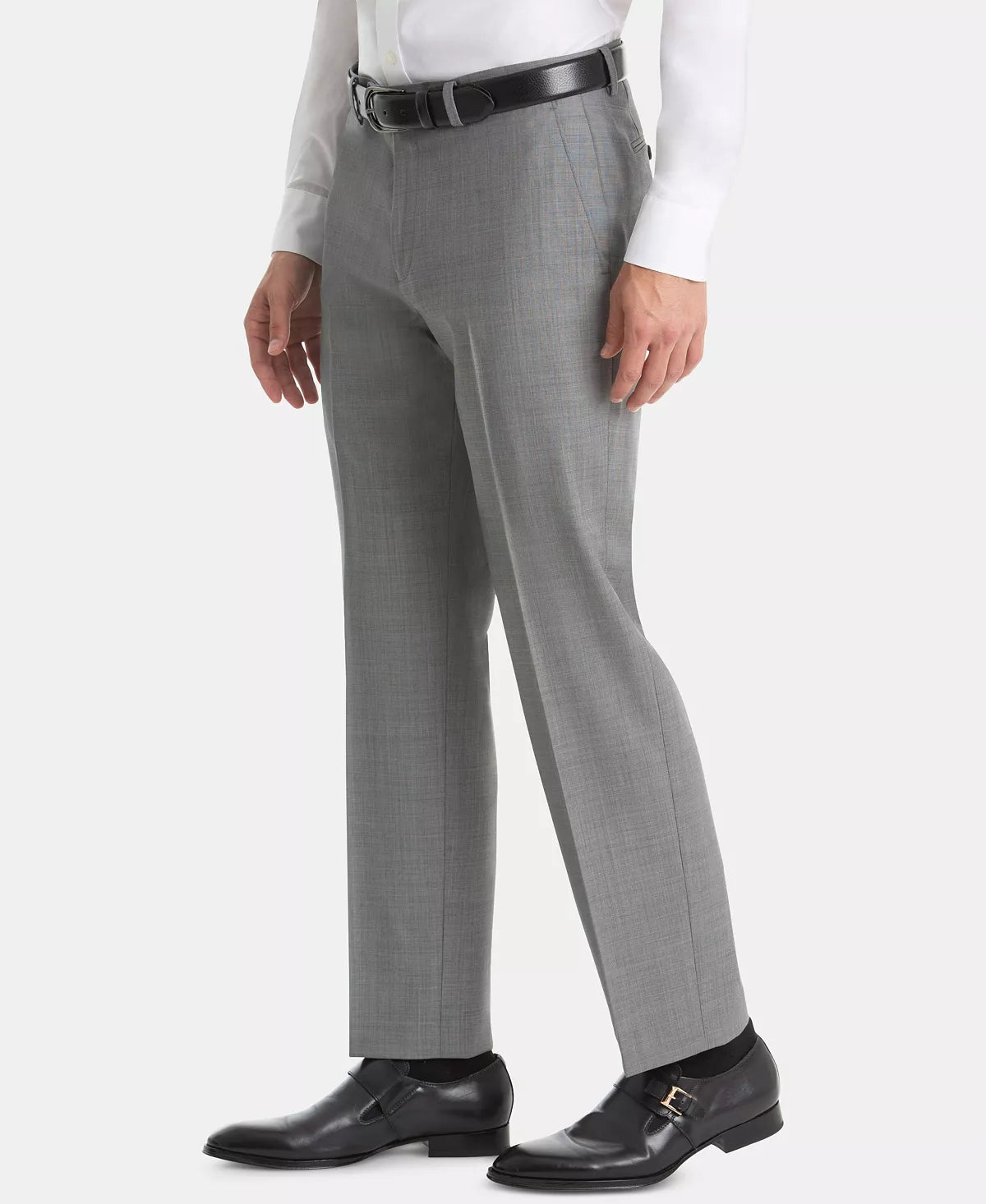 Lauren Ralph Lauren Men's UltraFlex Classic-Fit Wool Pants  Color Light Gray Sharkskin W40xL34