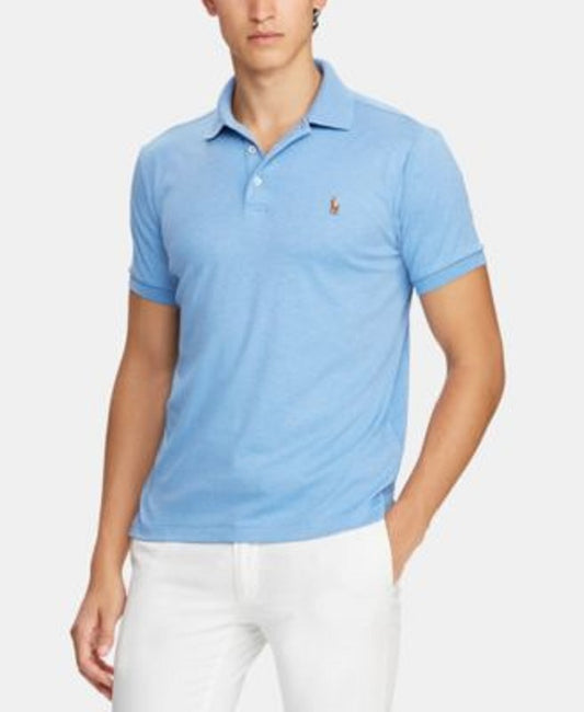 Polo Ralph Lauren Men's Custom Slim Fit Cotton Polo Shirt  Color Elite Blue Size 2XL