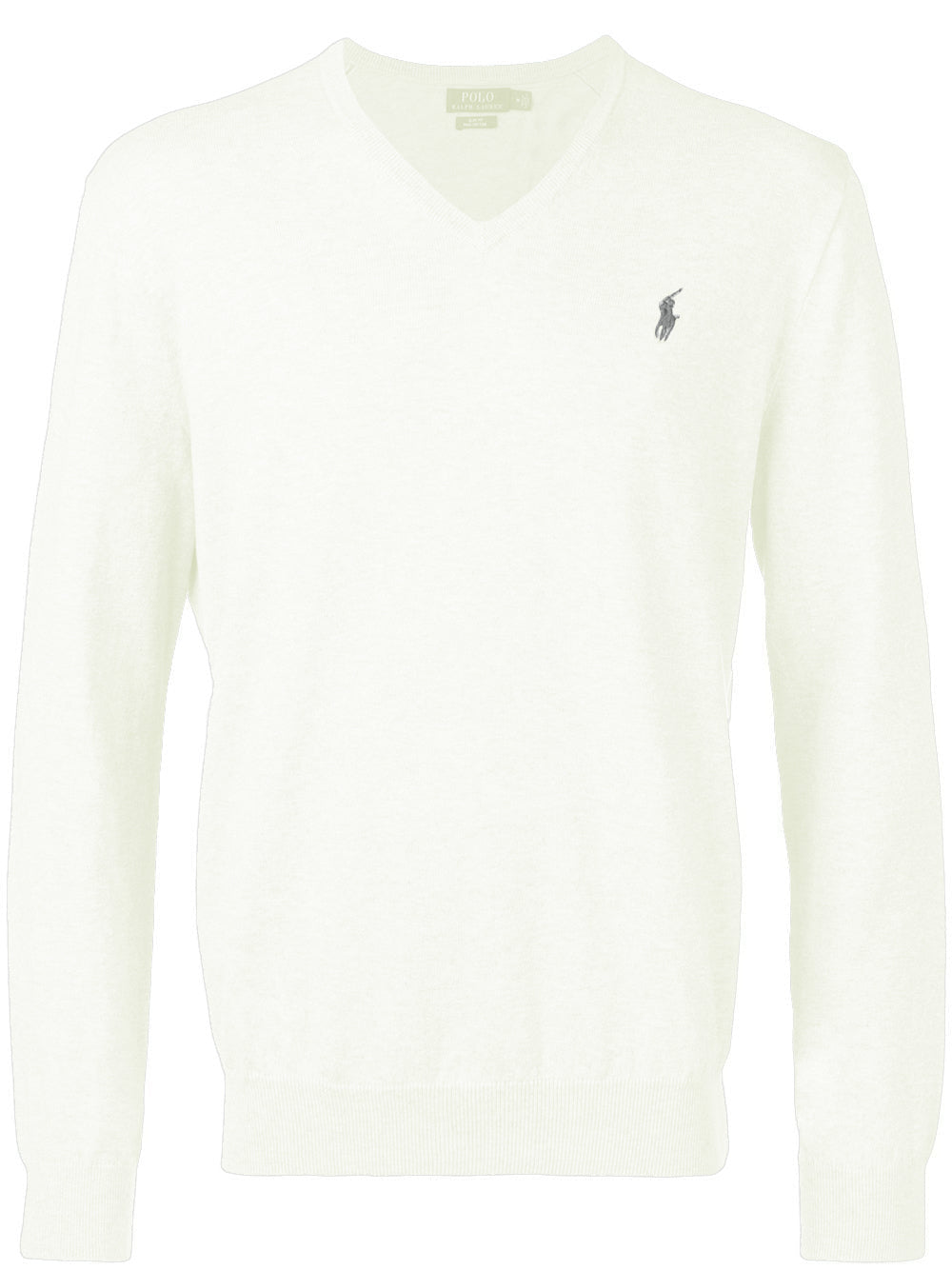 POLO RALPH LAUREN Men's Pima Cotton V-Neck Sweater  Color Chic Cream Size S