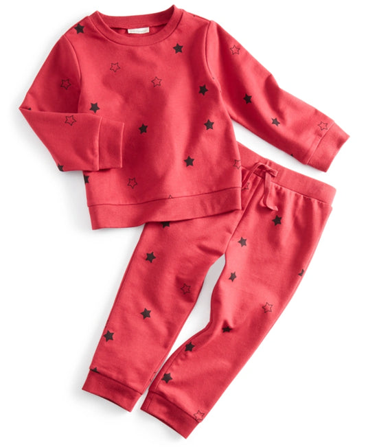 First Impressions Baby Boys Star Shirt and Pants  Color Sweet Raspberry Size 0-3 months