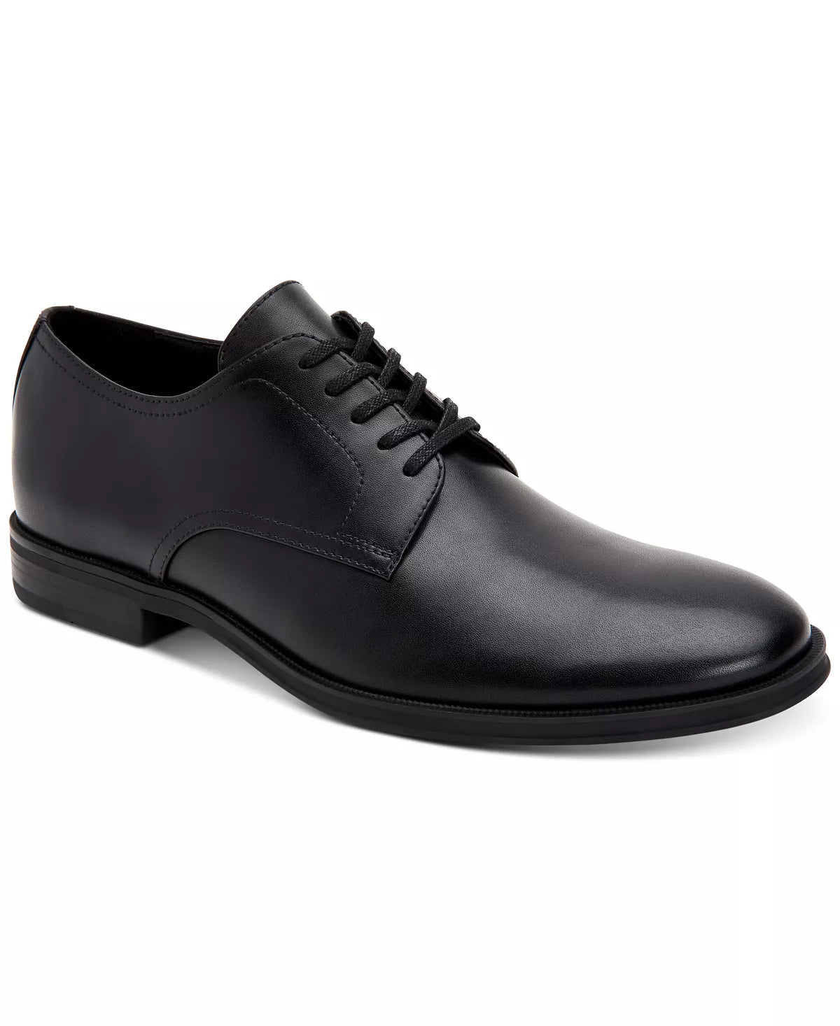 Calvin Klein Men's Wilbur Crust Leather Oxford Shoes  Color Black Size 7M