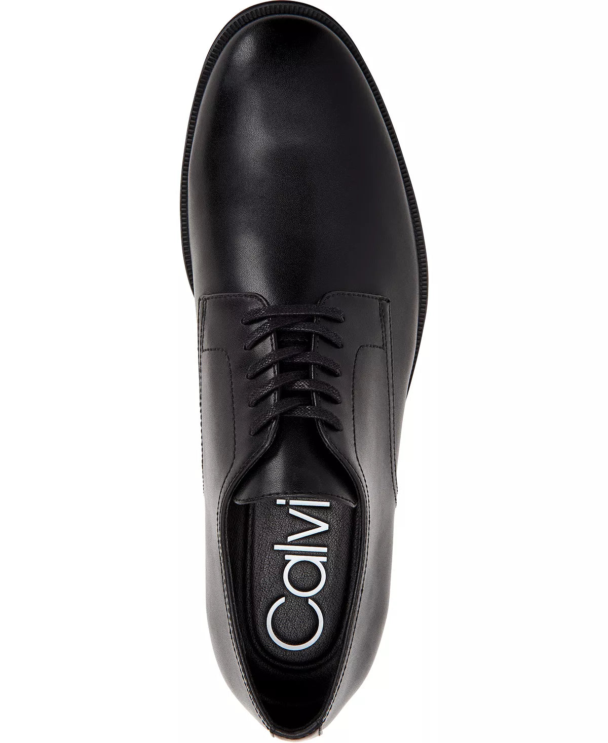 Calvin Klein Men's Wilbur Crust Leather Oxford Shoes  Color Black Size 7M