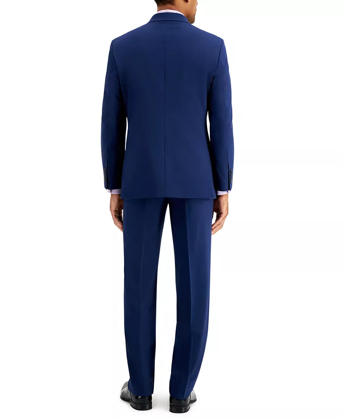 Nautica Men's Modern-Fit Bi-Stretch 2-Pc Suit  Color Blue Solid Size 50R 45 Waist