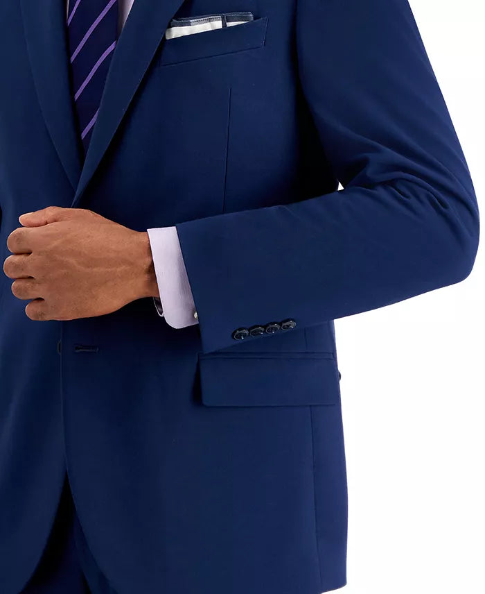 Nautica Men's Modern-Fit Bi-Stretch 2-Pc Suit  Color Blue Solid Size 50R 45 Waist