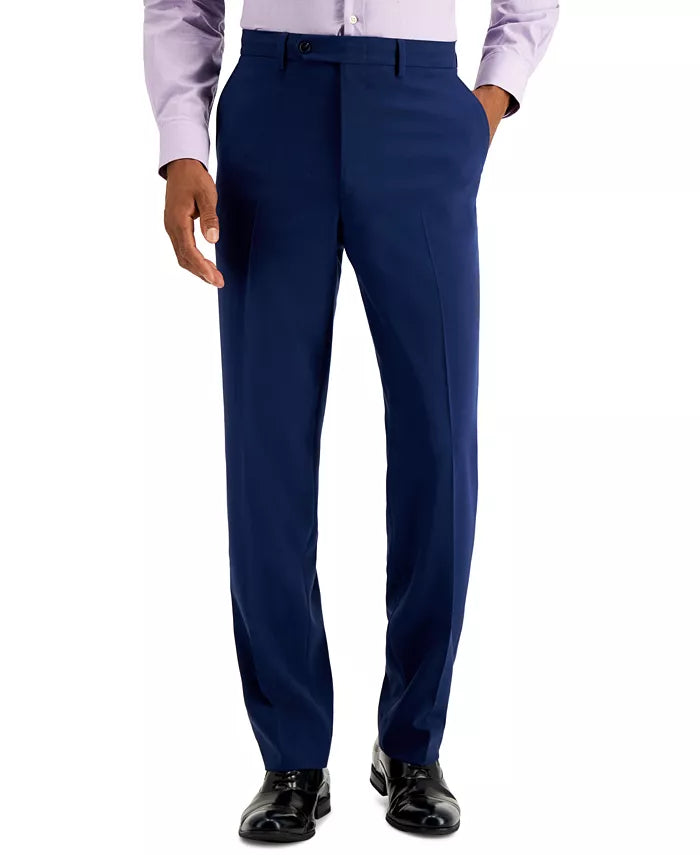 Nautica Men's Modern-Fit Bi-Stretch 2-Pc Suit  Color Blue Solid Size 50R 45 Waist