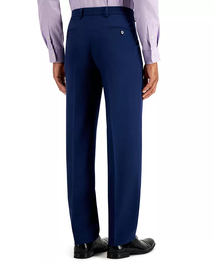 Nautica Men's Modern-Fit Bi-Stretch 2-Pc Suit  Color Blue Solid Size 50R 45 Waist