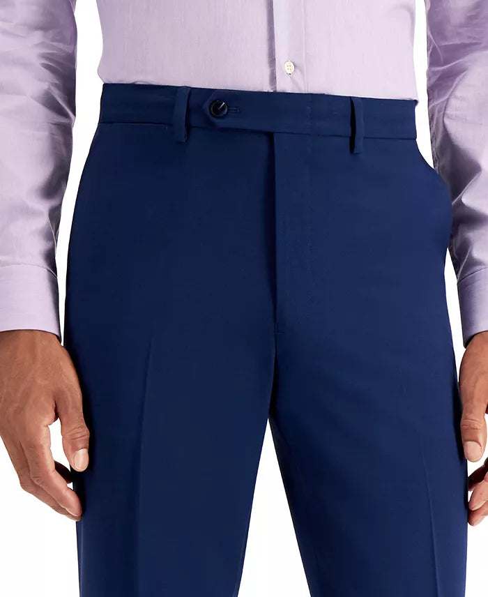 Nautica Men's Modern-Fit Bi-Stretch 2-Pc Suit  Color Blue Solid Size 50R 45 Waist