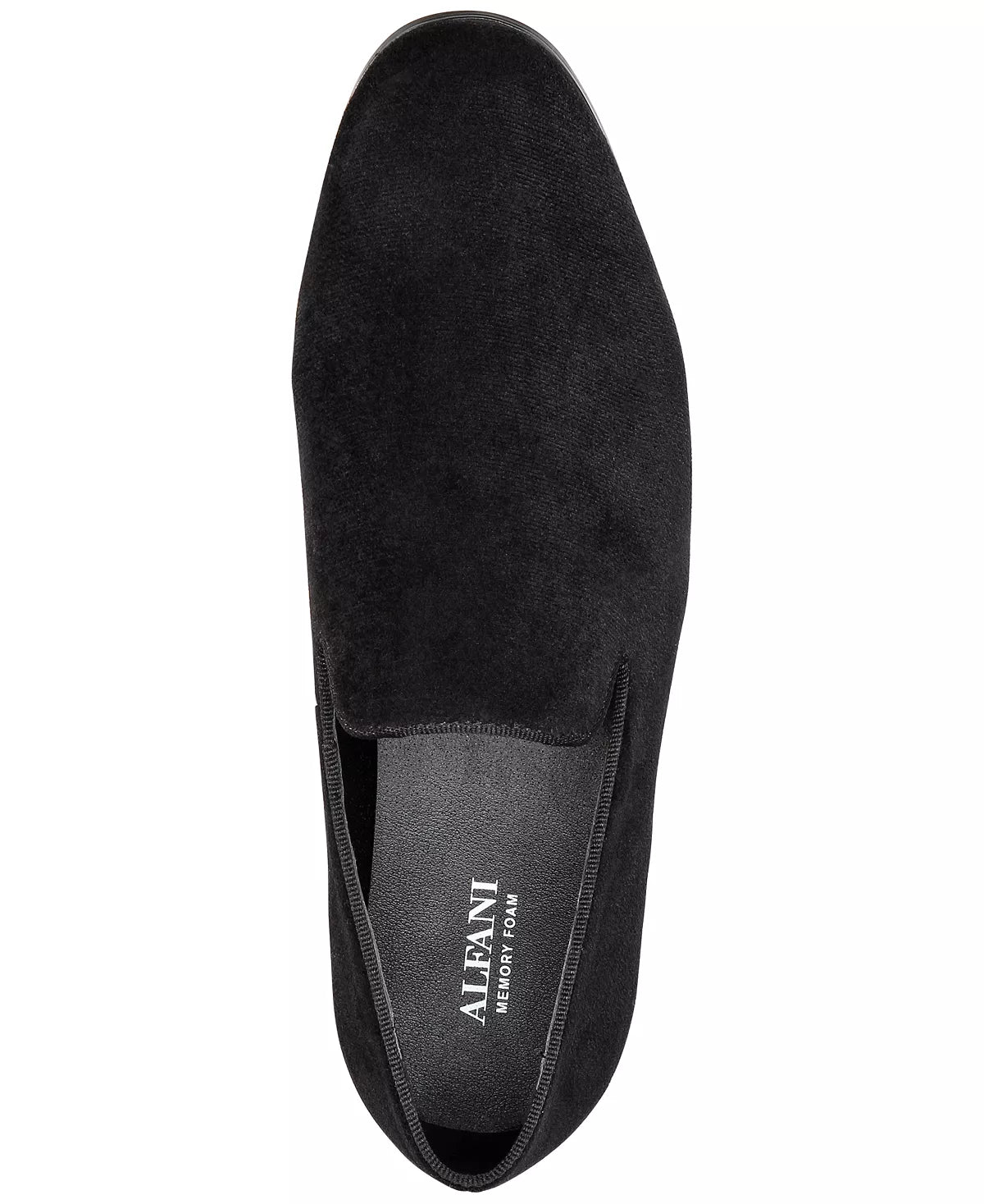 Alfani Mens Zion Smoking Slipper Loafer  Color Black Size 12M