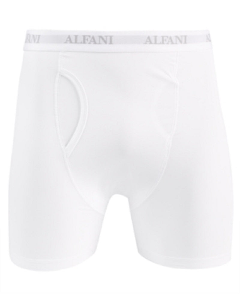 ALFANI Men's Air Mesh Quick-dry Moisture-wicking Boxer Briefs  Color White Size  M