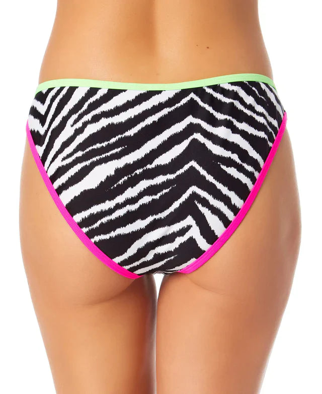 California Waves Juniors Printed Bikini Bottom  Color Black/White Print Size XL