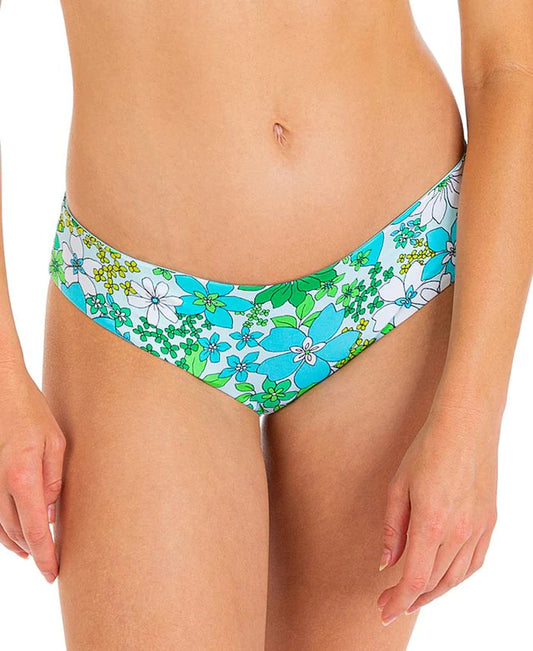 Hurley Juniors Floral-Print Cheeky Swim Bottoms  Color Wild Bloom Mist Size XL