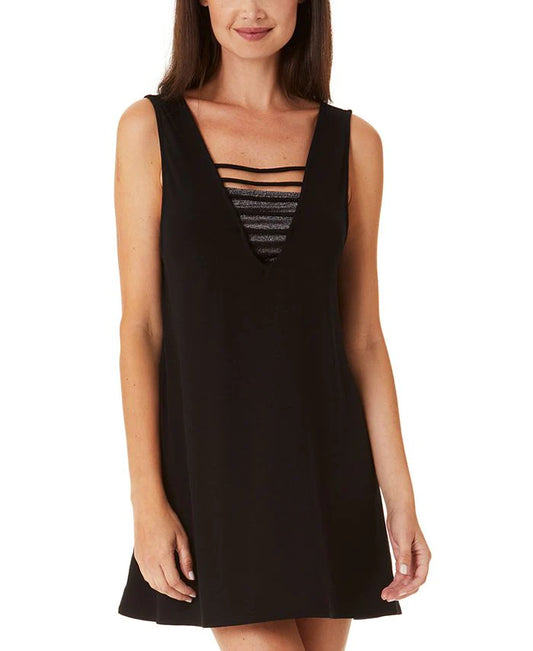 California Waves Juniors Strappy Swim Cover-Up  Color Black Size XS