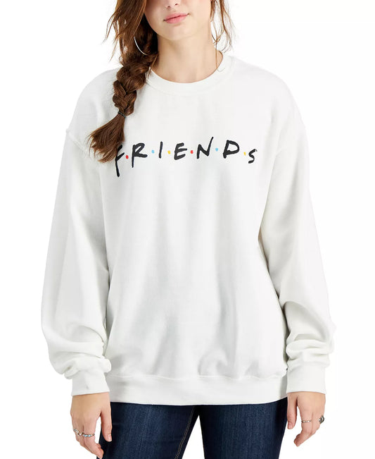 Love Tribe Juniors Friends Fleece Sweatshirt  Color White Size S
