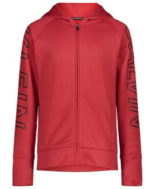 Calvin Klein Boys' Long Sleeve Full Zip Fleece Hoodie  Color Racing Red Size M (10-12)