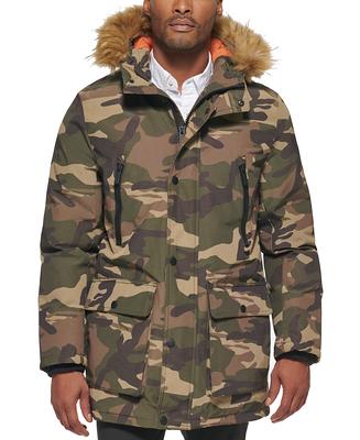 Club Room Men's Parka Faux Fur-Hood Jacket  Color Camouflage Size XL