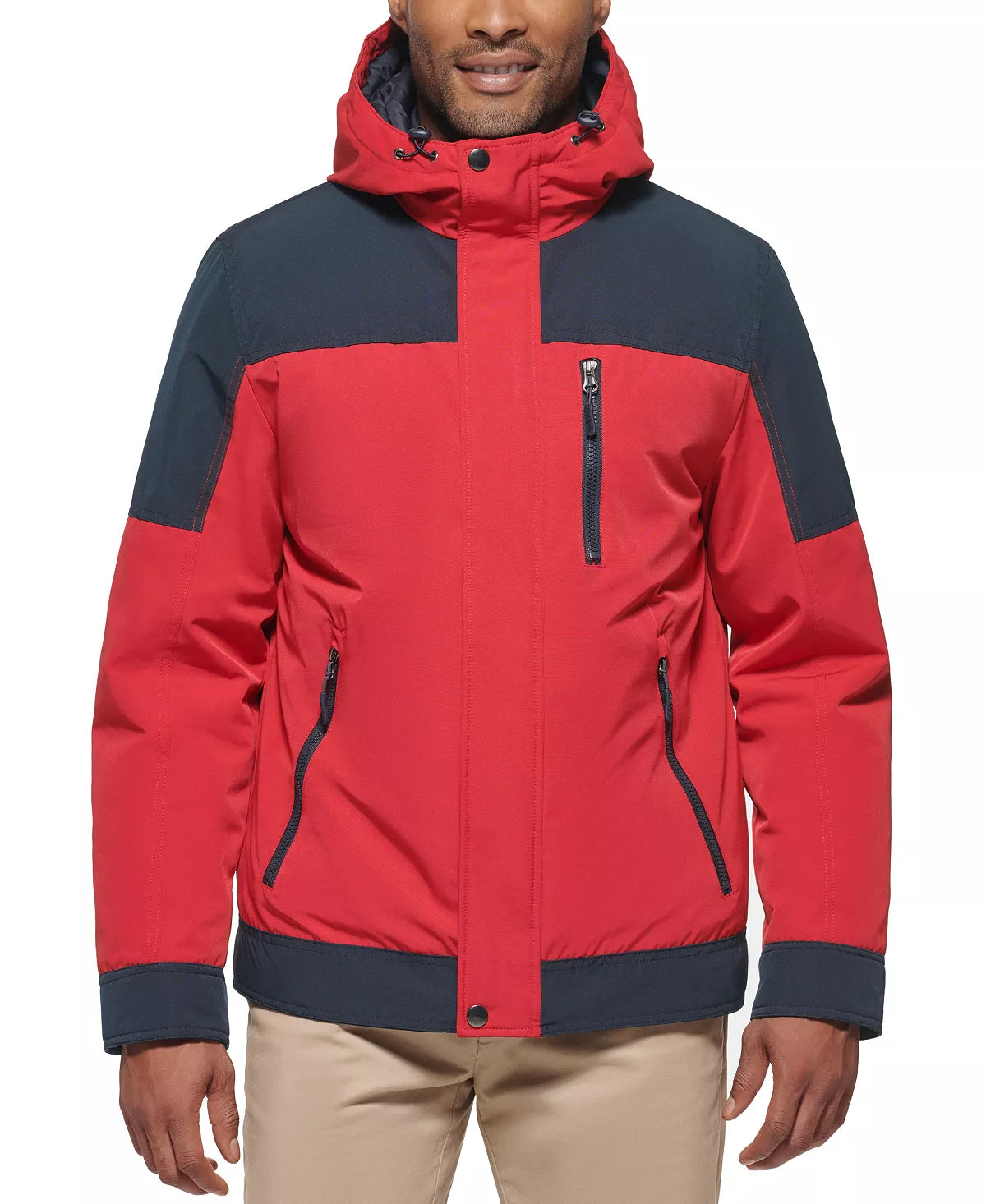 Club Room Men's 3-in-1 Hooded Jacket  Color Red Size L