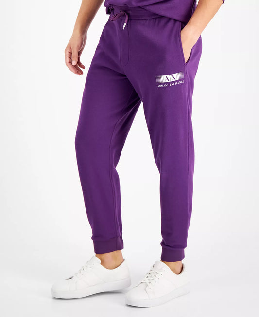 AX Armani Exchange Men's Logo Sweatpants  Color Imperial Purple Size 2XL