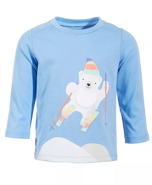 First Impressions Baby Boys Polar Bear Ski T-Shirt  Color Passion Blue Size 24 months