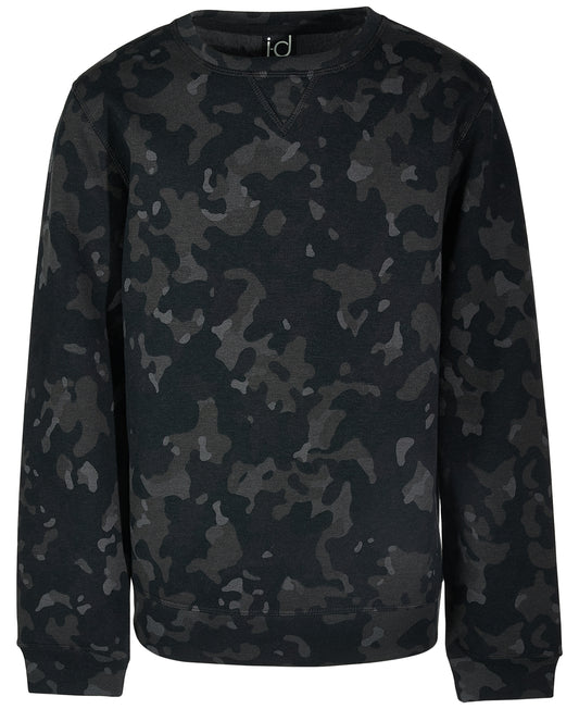 ID Ideology Boys Camo-Print Sweatshirt  Color Deep Black Size 6