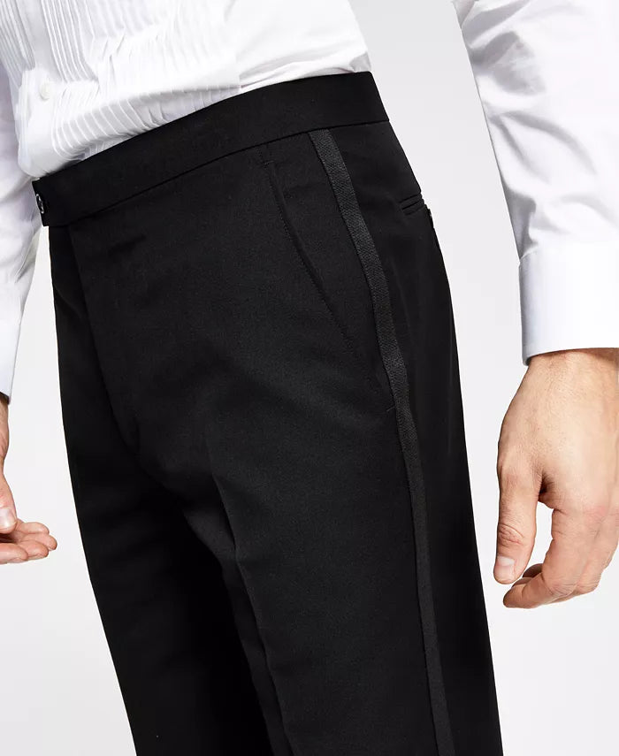 Alfani Men's Classic-Fit Stretch Tuxedo Pants  Color Black W38xL30