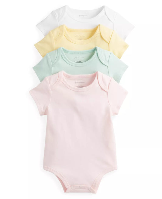 First Impressions Baby Girls 4-Pk. Bodysuits  Color Assorted Size 6-9 months