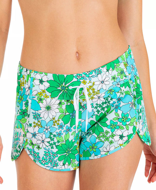 Hurley Juniors Printed Drawstring Board Shorts  Color Wild Bloom Mist Size M