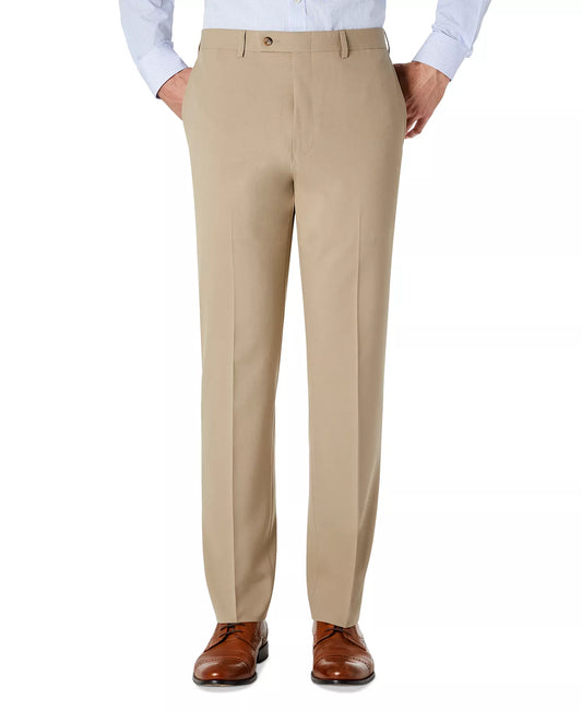 Lauren Ralph Lauren Men's Classic-Fit Solid Flat-Front Dress Pants  Color Tan Solid W36xL34