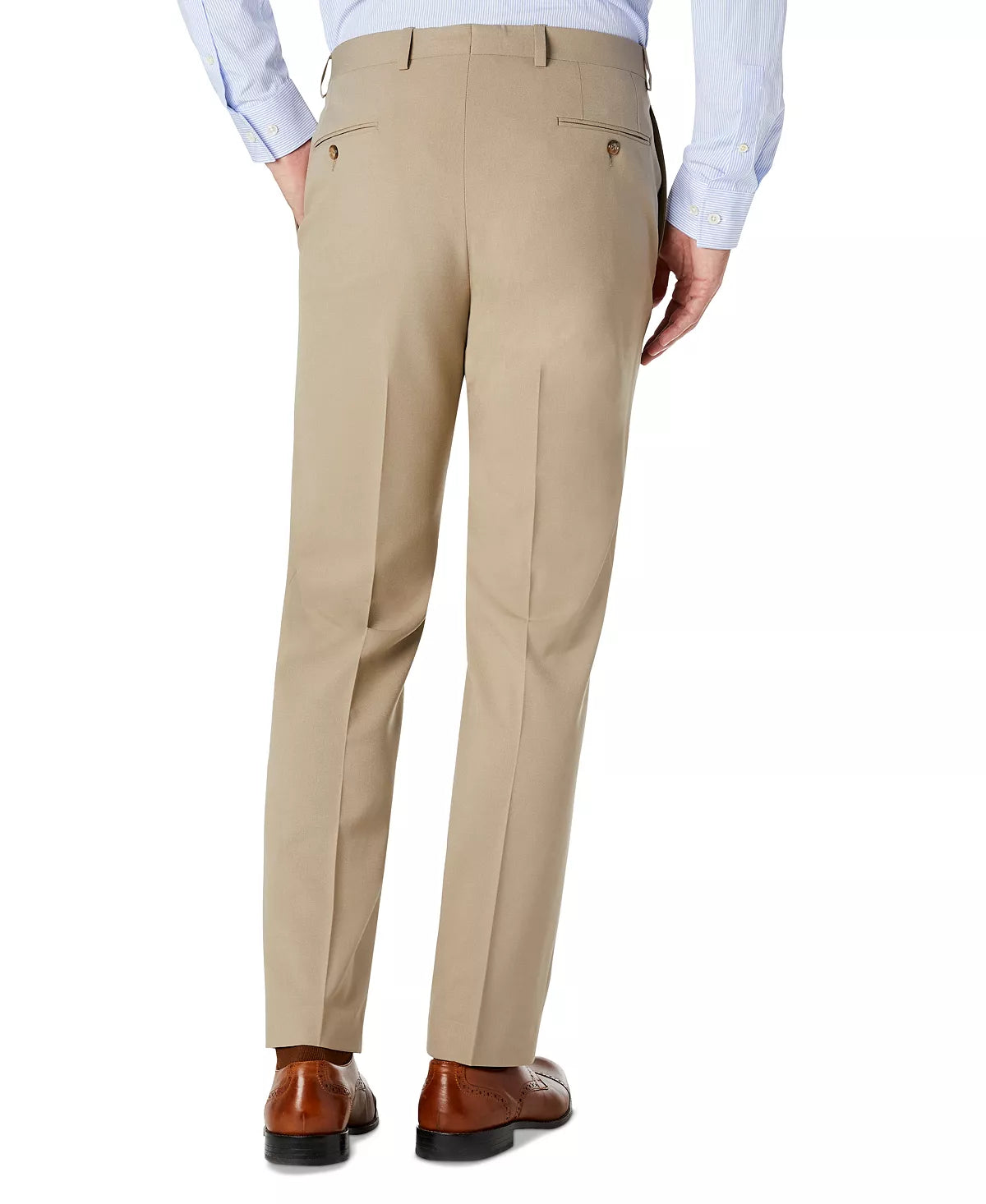 Lauren Ralph Lauren Men's Classic-Fit Solid Flat-Front Dress Pants  Color Tan Solid W36xL34