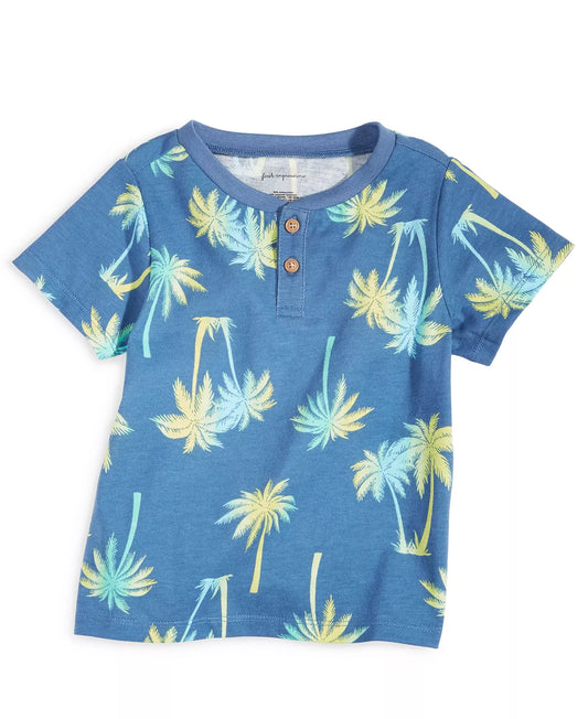 First Impressions Baby Boys Palm Tree-Print T-Shirt  Color Skygaze Size 12 months