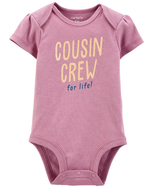 Carters Baby Girls Cousin Crew for Life Original Bodysuit  Color Purple Size 24M