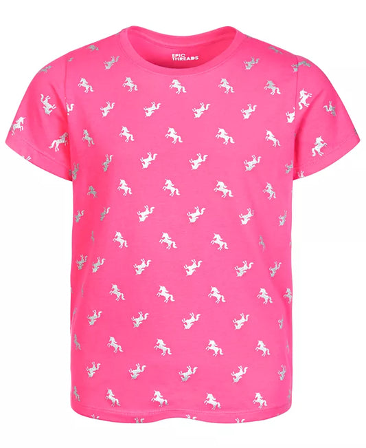 Epic Threads Little Girls Unicorn-Print T-Shirt  Color Sweet Berry Size 3T