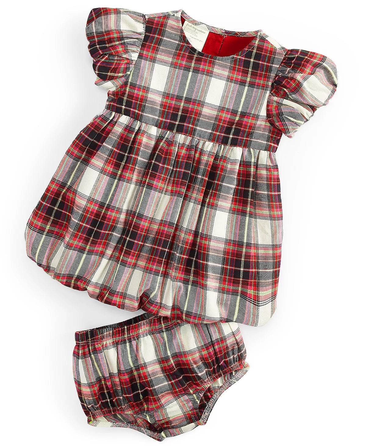 First Impressions Baby Girls 2-Pc. Tartan Bloomers & Dress Set  Color Winter Ivory Size 24 months