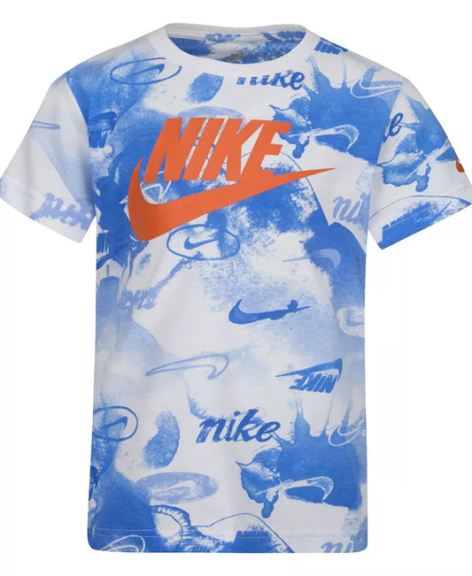 Nike Little Boys Summer Daze Print T-Shirt  Color White/Blue Size 6