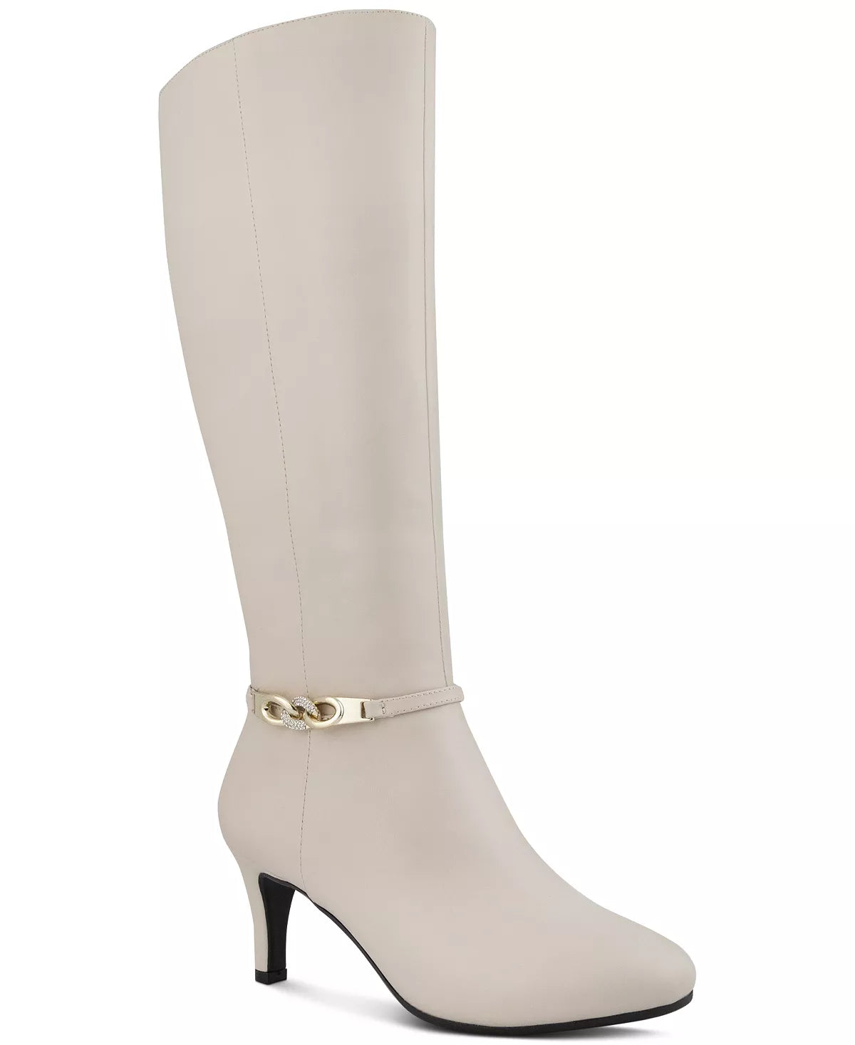 Karen Scott Women's Hanna Wide-Calf Dress Boots  Color Ivory Size 7M