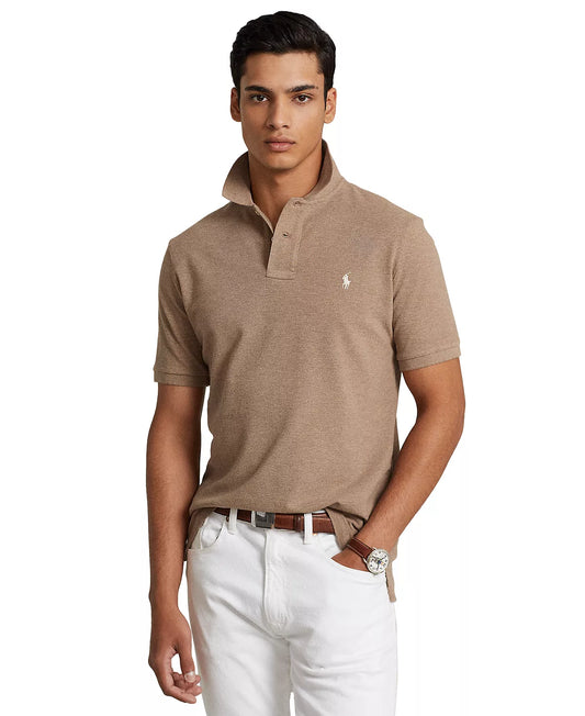 Polo Ralph Lauren Men's Classic-Fit Mesh Polo Shirt  Color Italian Heather Size S