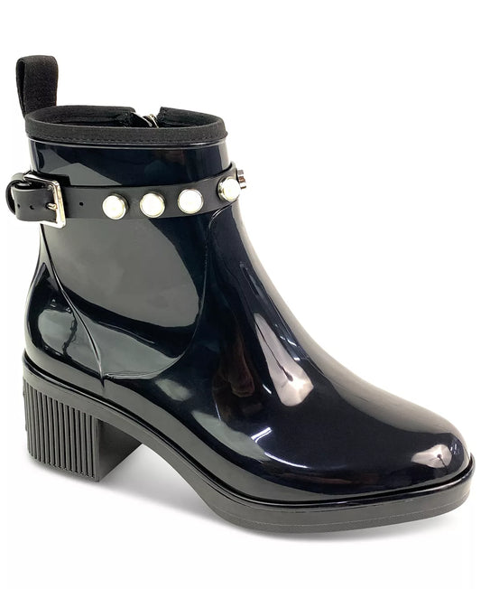 kate spade new york Women's Puddle Pearly Stud Rain Boots  Color Black Size 10M