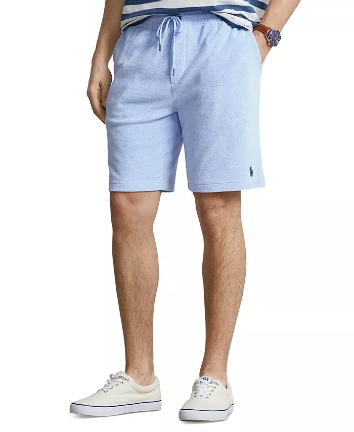 Polo Ralph Lauren Men's 7-3/4-Inch Terry Drawstring Shorts  Color Austin Blue Size L