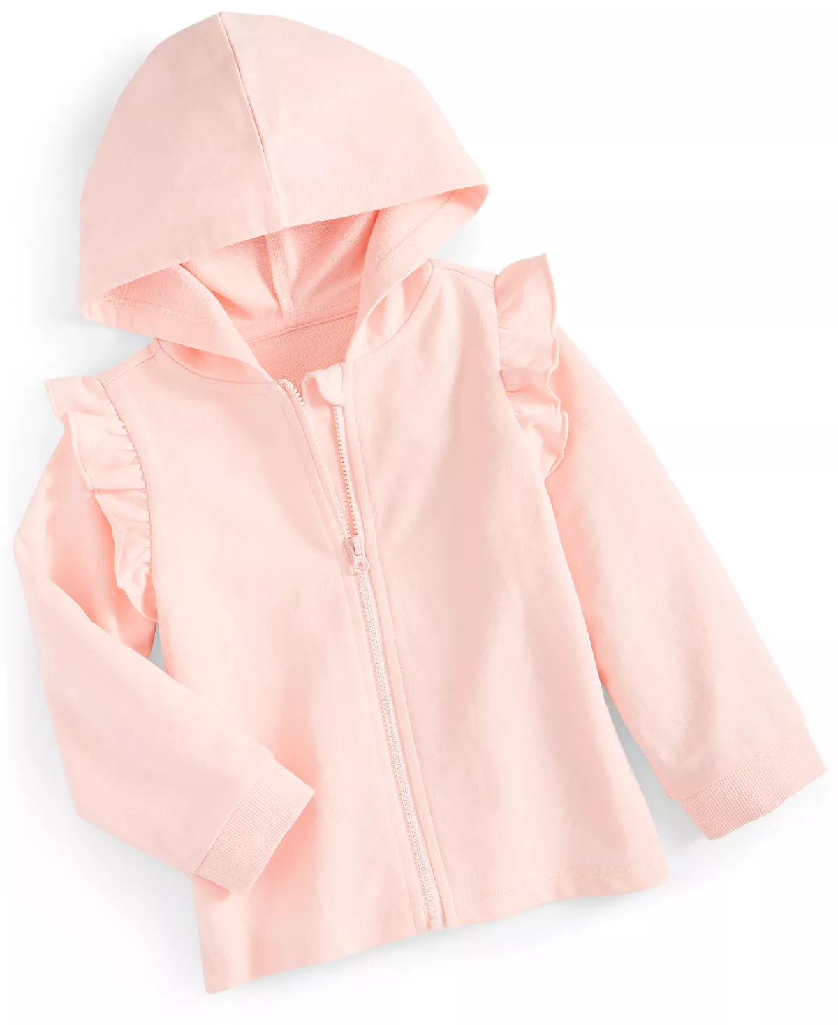 First Impressions Baby Girls Ruffled Zip Up Hoodie  Color Blush Pink Size 12 months