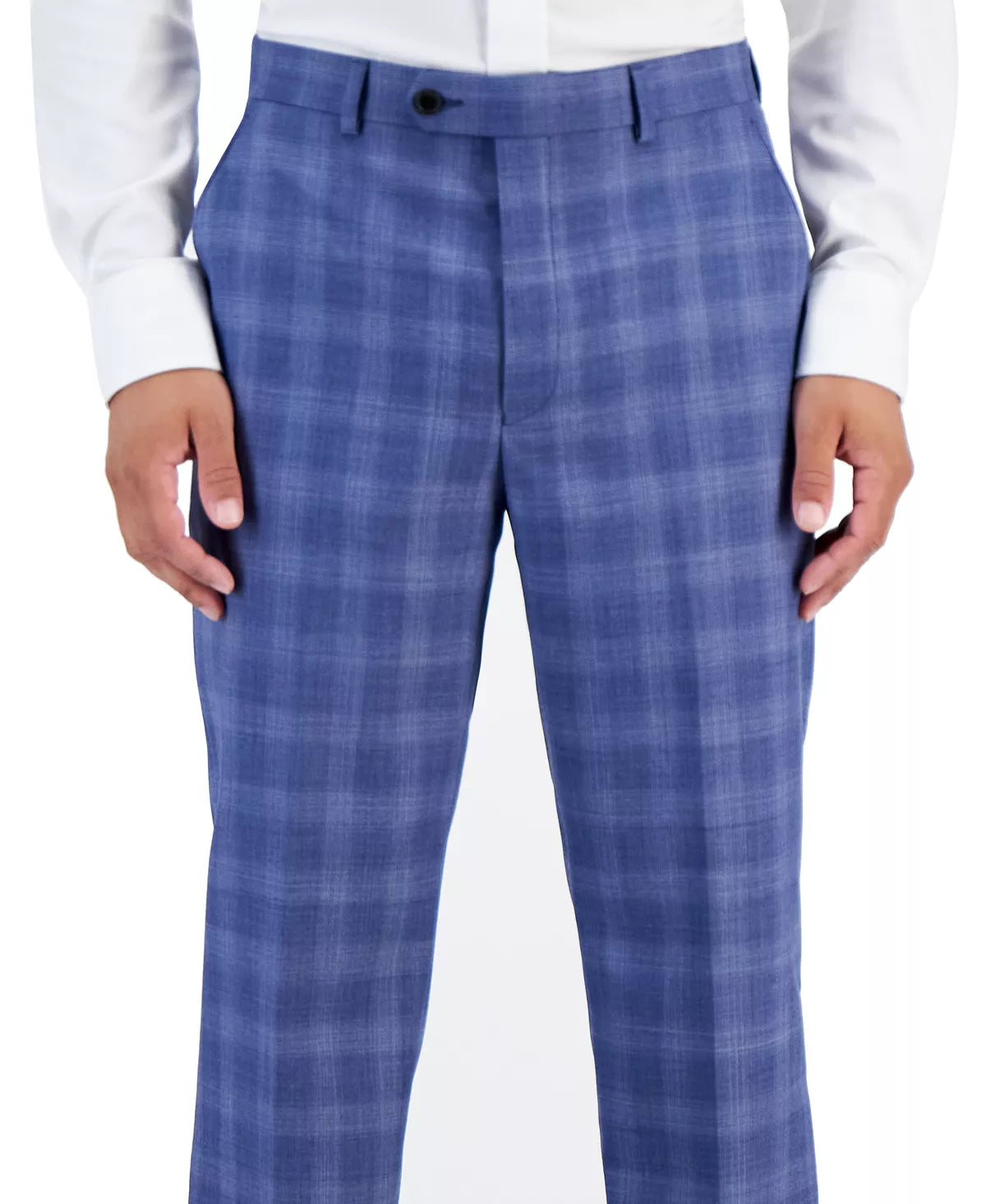 Lauren Ralph Lauren Men's Classic-Fit UltraFlex Stretch Suit Pants  Color Blue Plaid W38xL30