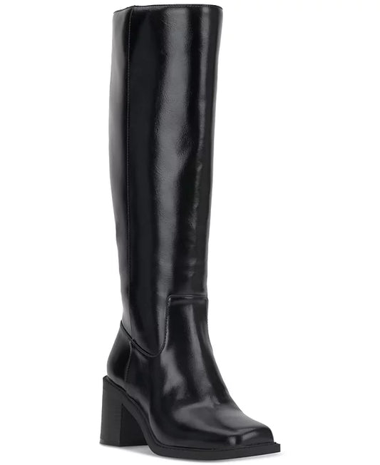 INC International Concepts Women's Mariah Knee High Dress Boots  Color Black Smooth Size 8M