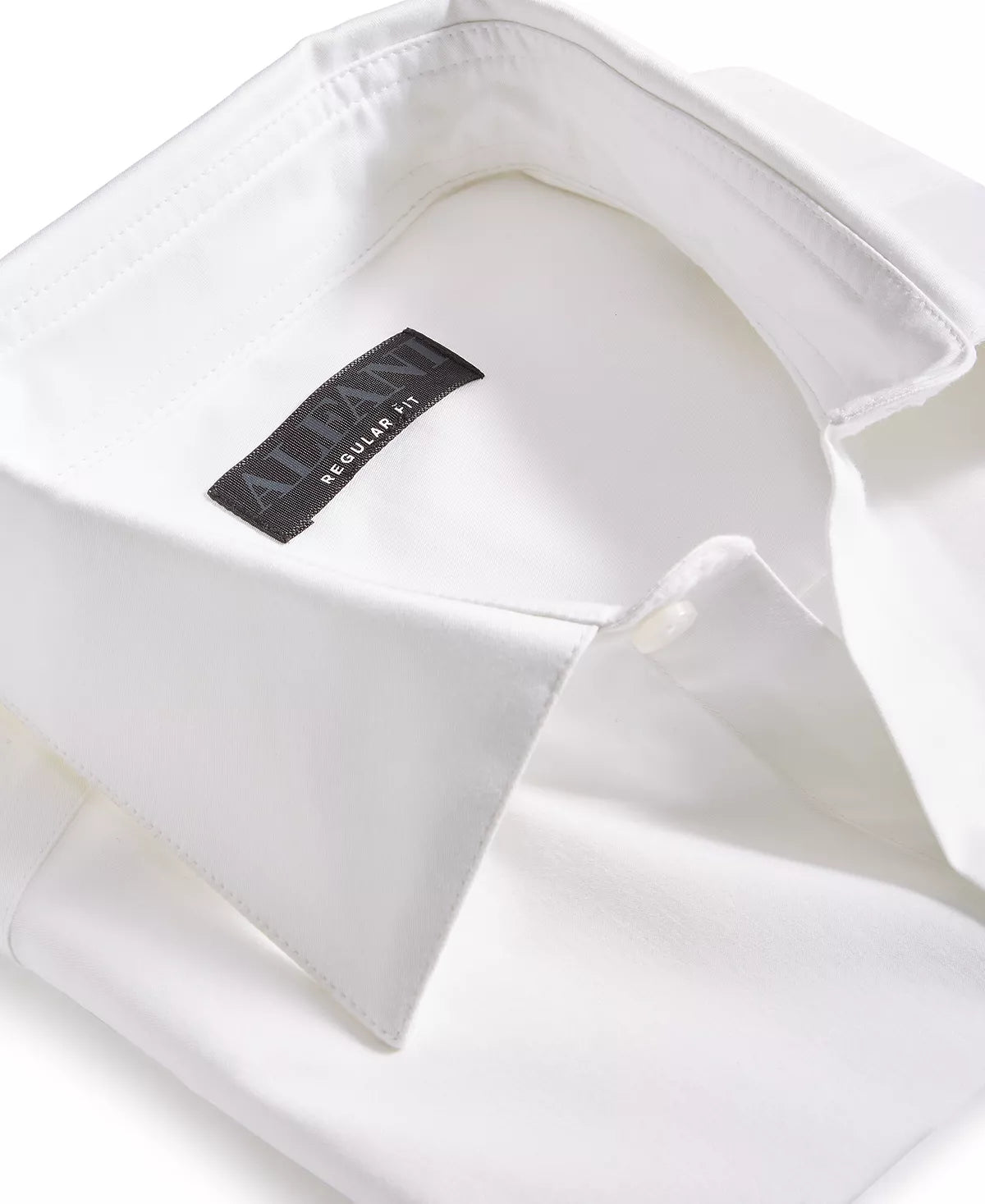 Alfani Men's Regular Fit 2-Way Stretch Dress Shirt  Color Bright White Size 14-14.5 32-33