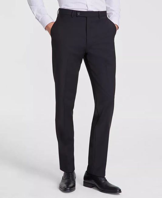 Calvin Klein Men's Slim-Fit Wool-Blend Stretch Suit Pants  Color Charcoal W34xL34