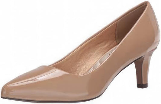 Easy Street Women's Pointe Slip-On Pumps  Color Nude Patent Size 9.5M