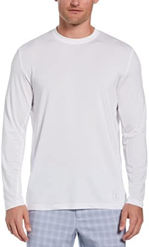 PGA Tour Men's UPF 50+ Solar Block Long-Sleeve T-Shirt  Color Bright White Size S