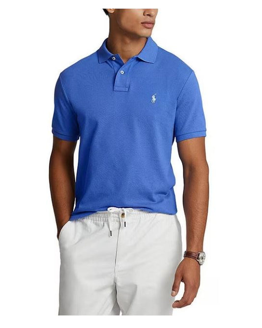 Polo Ralph Lauren Mens Classic-Fit Mesh Polo Shirt  Color Channel Blue Size XL