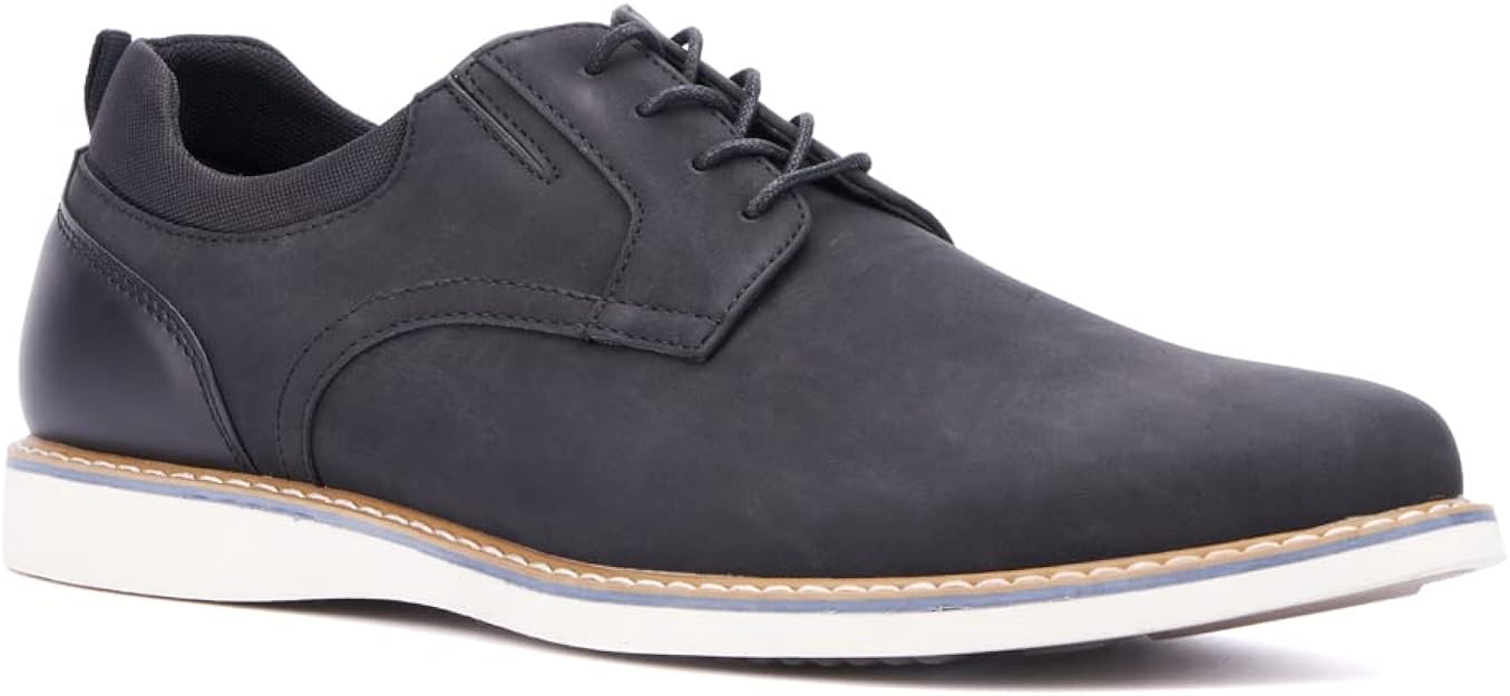 Reserved Footwear Men's Vertigo Oxford Shoe  Color Black Size 10.5M