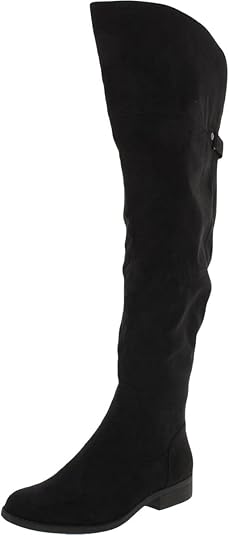 Sun+Stone Women's Allicce Wide-Calf Over-The-Knee Boots  Color Black Micro Size 9.5M